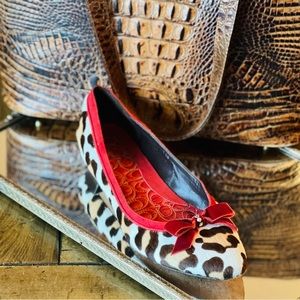 COACH Denice leopard pony hair ballet flats|sz 7